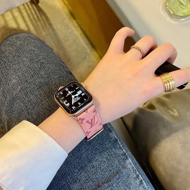 Dây da LV cho nữ apple watch full size series 7/6/SE/5/4/3/2