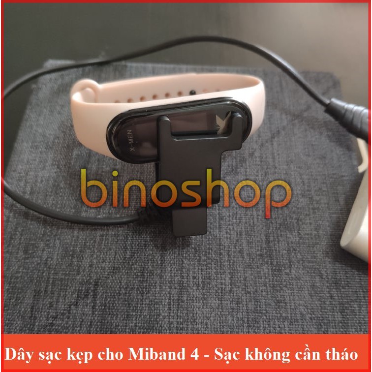 Dây sạc kẹp dành cho Xiaomi MiBand 4 - Cáp sạc kẹp không cần tháo nhộng Miband