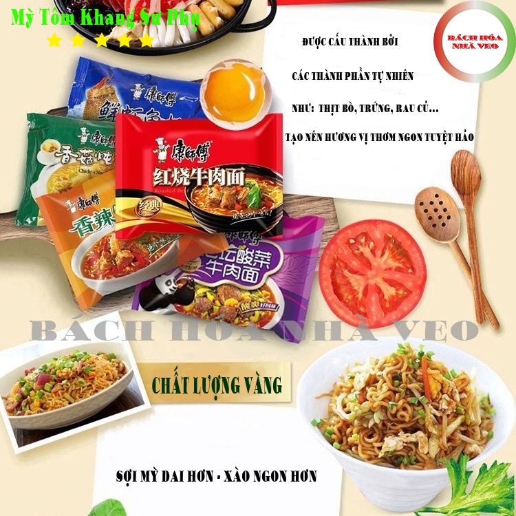 1 Thùng mì trung  Mix ngẫu nhiên, mỳ tôm Trung Quốc Siêu Ngon, Date mới