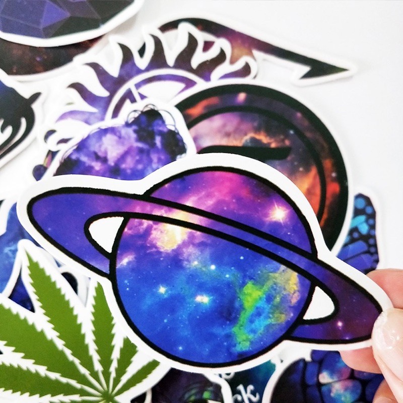 10 Sticker dán galaxy chống thấm nước trang trí