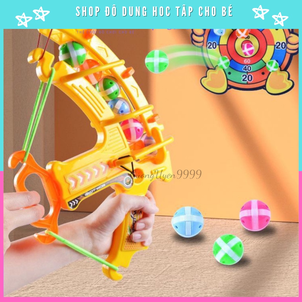 Cung bắn bóng dính hình thú cho bé
