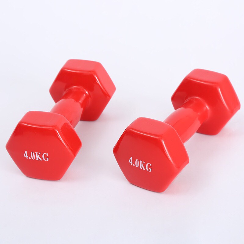 Tạ Tay 4KG - 5KG tạ lõi gang đặc bọc cao su [GIÁ 1 CHIẾC] tập gym yoga thể dục nam nữ chống trơn trượt