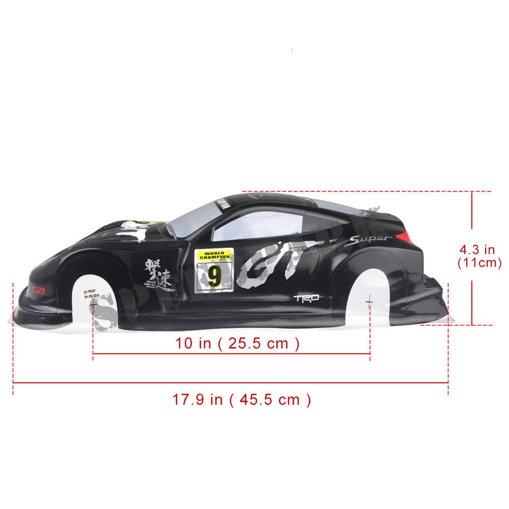 Rc Xe Hơi Điều Khiển Từ Xa 1 / 10 honda gt 190 Chiều Rộng 260mm Bằng pvc In Màu Độc Đáo