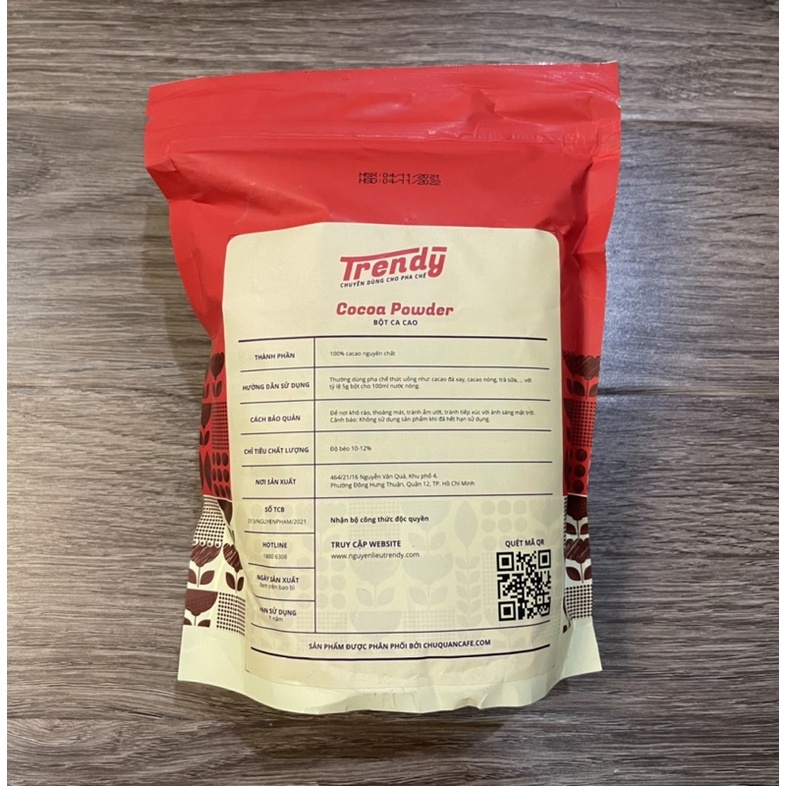 Bột cacao nguyên chất Trendy 500g