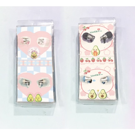 Tai nghe đôi quả bơ hoa quả TNDI19 Go-229 earphone cute dễ thương