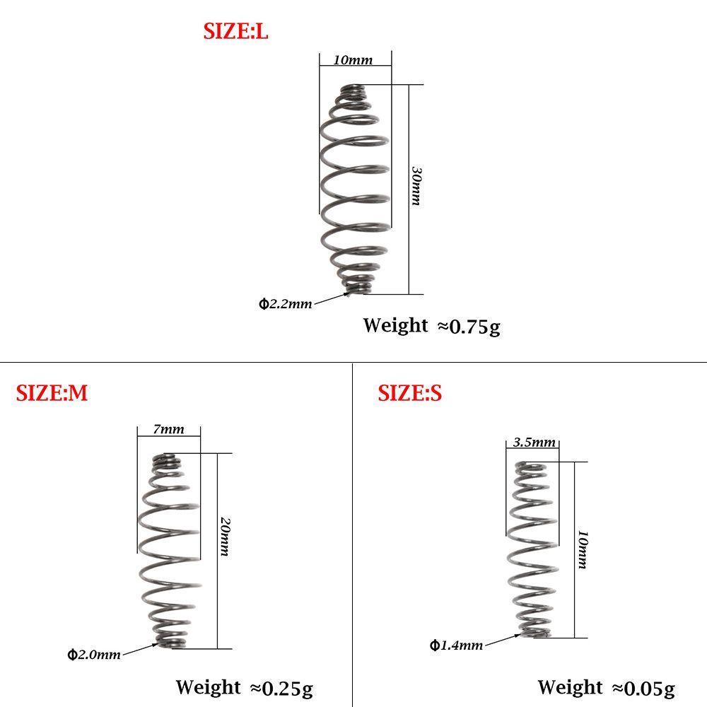Set 50 dụng cụ lò xo hình quả ô liu giữ mồi câu cá bằng thép không gỉ bền chắc