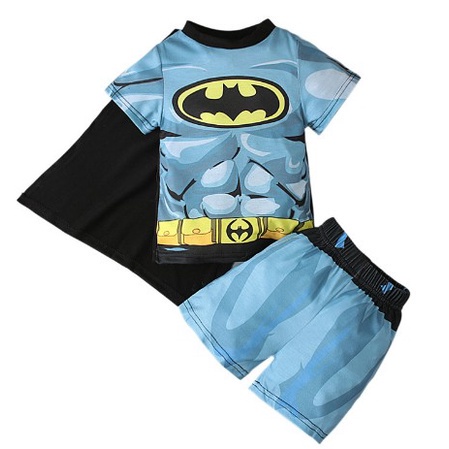 Bộ Áo Choàng Ngắn Tay + Quần Short Hóa Trang Người Nhện Trong Avengers Cho Bé Trai