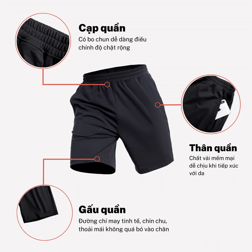 Quần đùi short thun ngắn nam CIZA phong cách thể thao dáng rộng cao cấp trẻ trung size S M L XL QSTR37