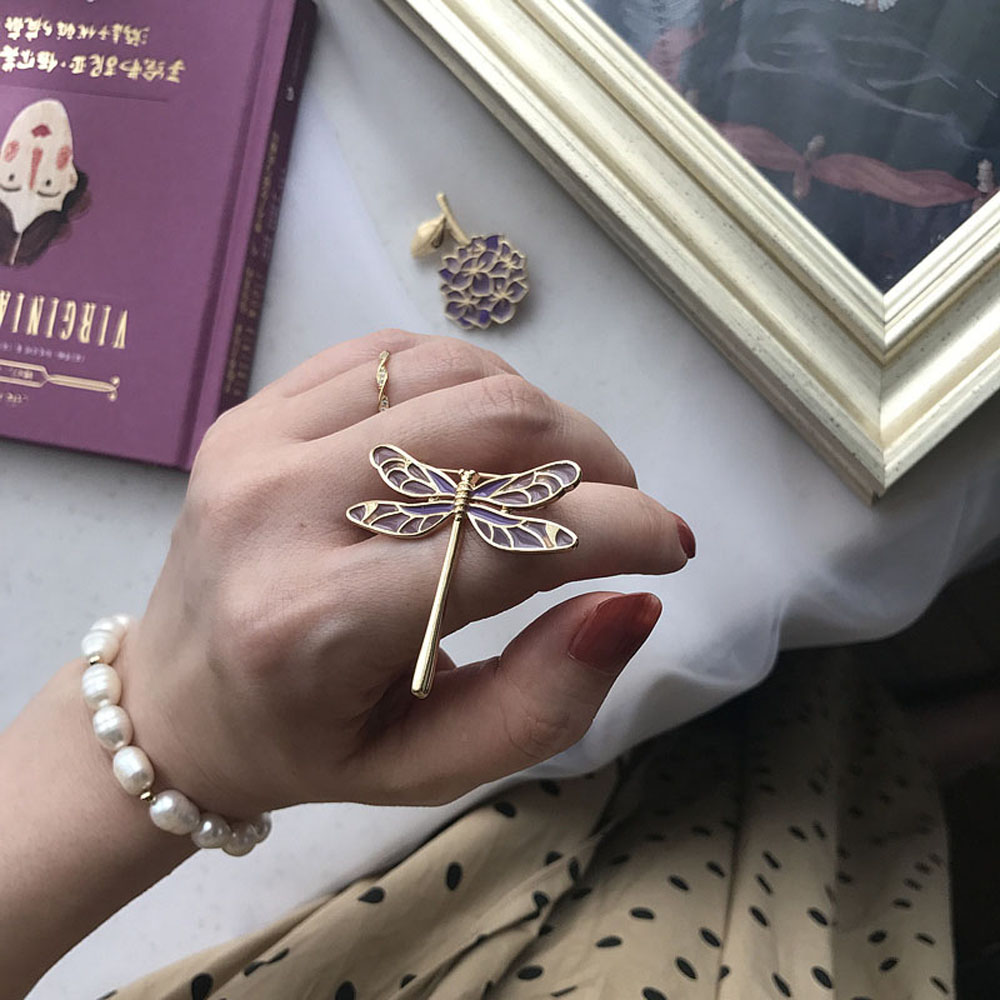 Ghim Cài Áo Hình Chuồn Chuồn Đính Đá Thời Trang Cho Nữ