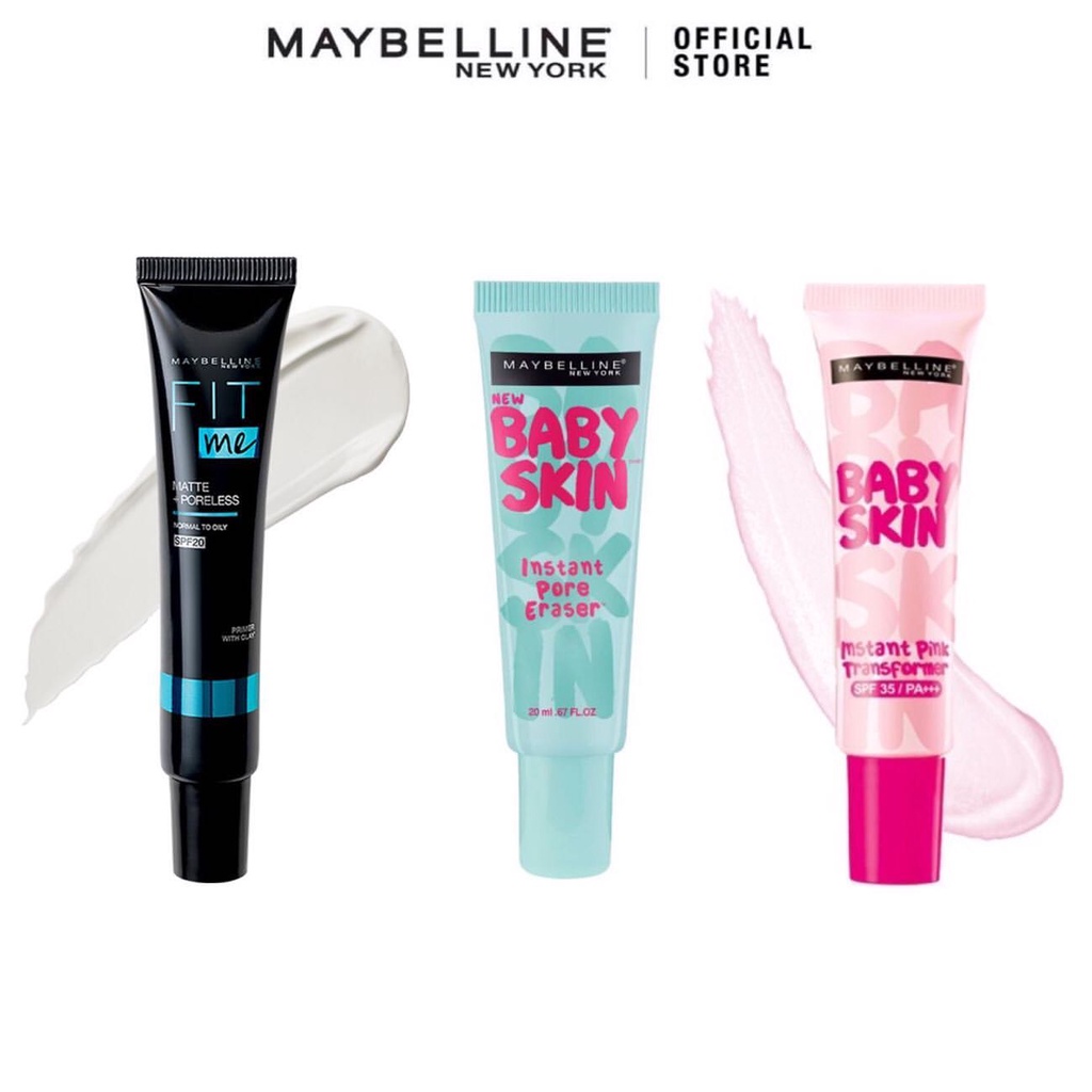 MAYBELLINE Kem Lót Trang Điểm Che Phủ Lỗ Chân Lông Tức Thì Có Thể Biến Đổi Màu Hồng