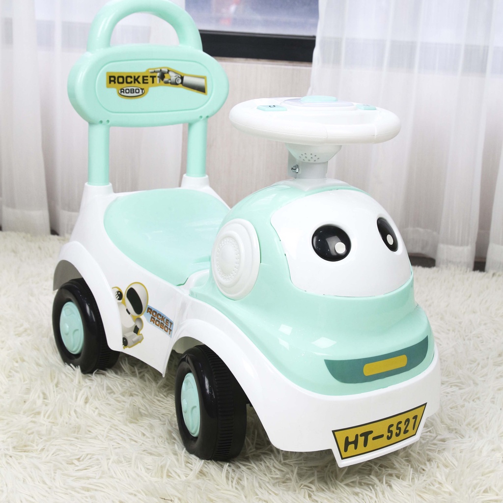 Xe chòi chân kiêm bám tập đi cho bé có đèn nhạc và khoang đựng đồ HT-5527 Toyshouse, nhựa ABS an toàn