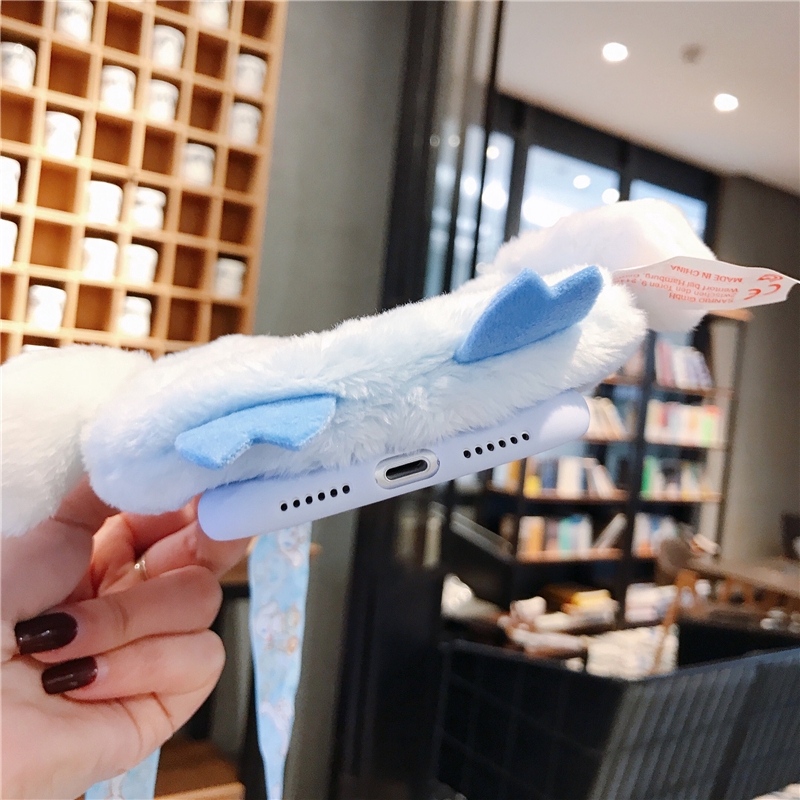 Ốp điện thoại lông vải hình Melody Cinnamoroll dành cho Samsung A92 s8 s9 s10 note8 note9 note10 pro A12