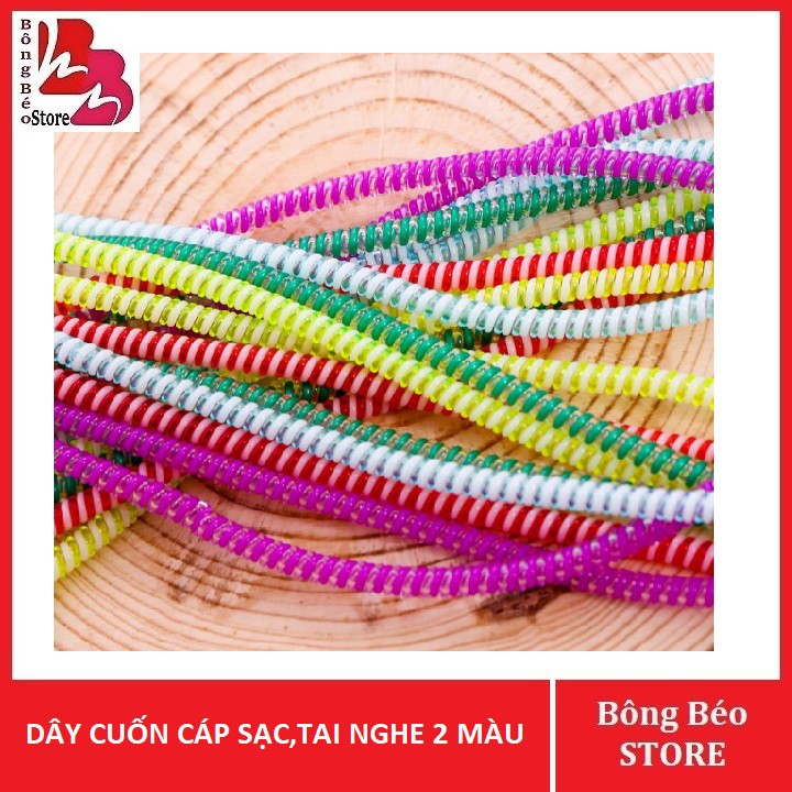 Combo 5 dây cuốn sạc, tai nghe 2 màu