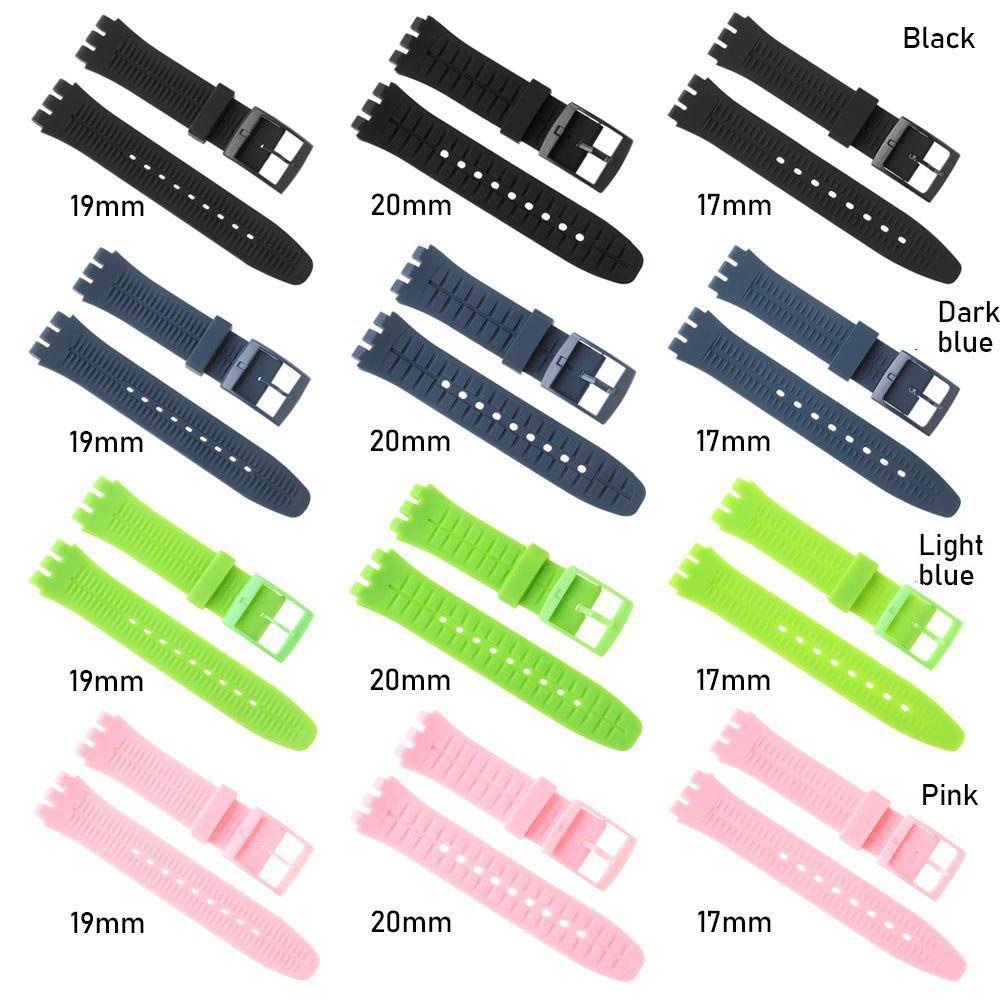 KENT1 Dây Đeo Cao Su Silicone Cho Đồng Hồ Swatch