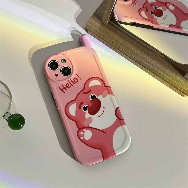 Ốp Điện Thoại Mềm Họa Tiết Gấu Hoạt Hình Đáng Yêu Cho iPhone13ProMax Apple 12 11 XR