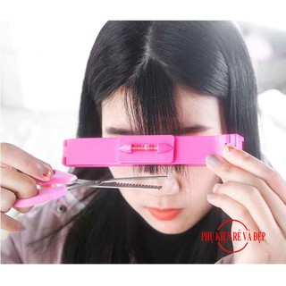 Bộ combo kéo  tỉa tóc (Quoay xanh) + Lược tỉa tóc + Kẹp đo cắt tóc