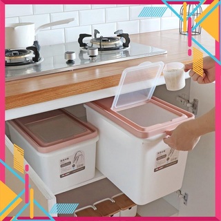 Thùng đựng gạo đa năng 10kg, 15kg mở nắp siêu tiện lợi tặng kèm ống đong gạo