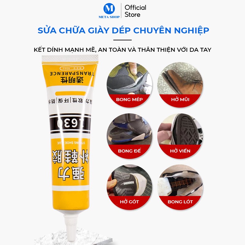 Keo Dán Giày Dép Chuyên Dụng 1630 Aodegu 60 ml - Dính Siêu Chắc, Trong Suốt - Có Kèm Phụ Kiện, Dụng cụ - Meta Shop