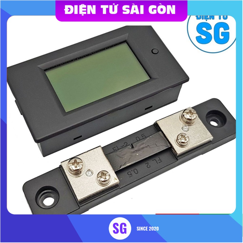 Đồng hồ đo dòng, áp, công suất, mức năng lượng DC kèm trở Shunt 50A - 100A