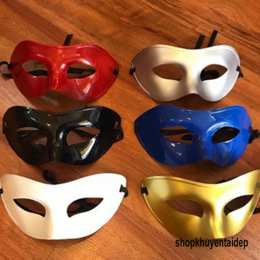 [20 MÀU]-MẶT NẠ NỬA MẶT TRƠN, mặt nạ cosplay- Mặt nạ che nửa mặt dự tiệc, hóa trang lễ hội halloween dùng cho nam và nữ