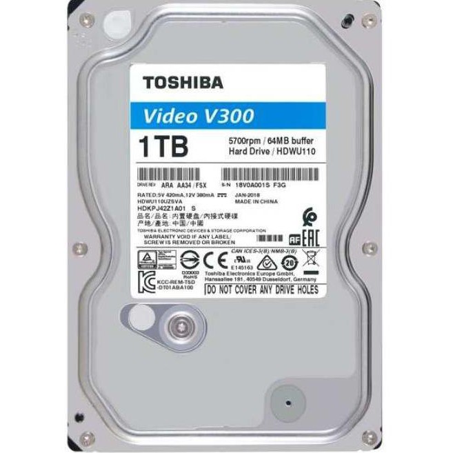 Ổ cứng HDD chuyên dụng cho camera 1TB ToshibaAV