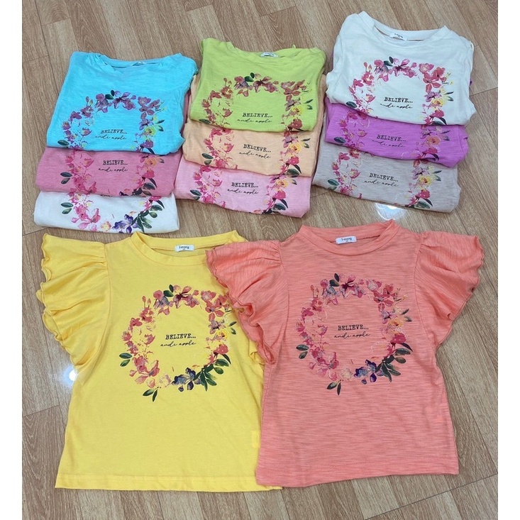 Áo phông cotton organic siêu mỏng mát xuất Hàn cho bé size 100-130.