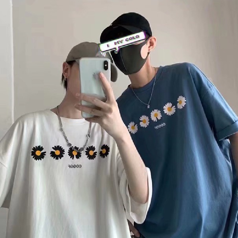 Áo Thun Dáng Rộng In Họa Tiết Hoạt Hình Phong Cách Hip Hop Hàn Quốc Thời Trang Cho Nam Và Nữ