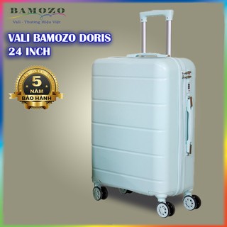 Vali Kéo Du Lịch Size 24 Inch Nhựa Cao Cấp Giá Rẻ Bền Đẹp Chống Va Đập Trầy Xước Bảo Hành 5 Năm Bamozo Doris