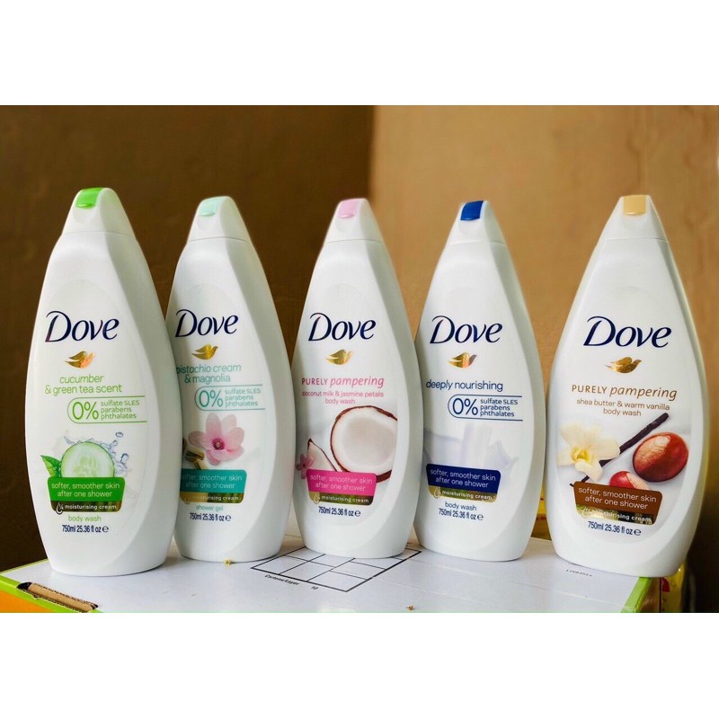 Sữa tắm Dove Đức 750ml đủ mùi