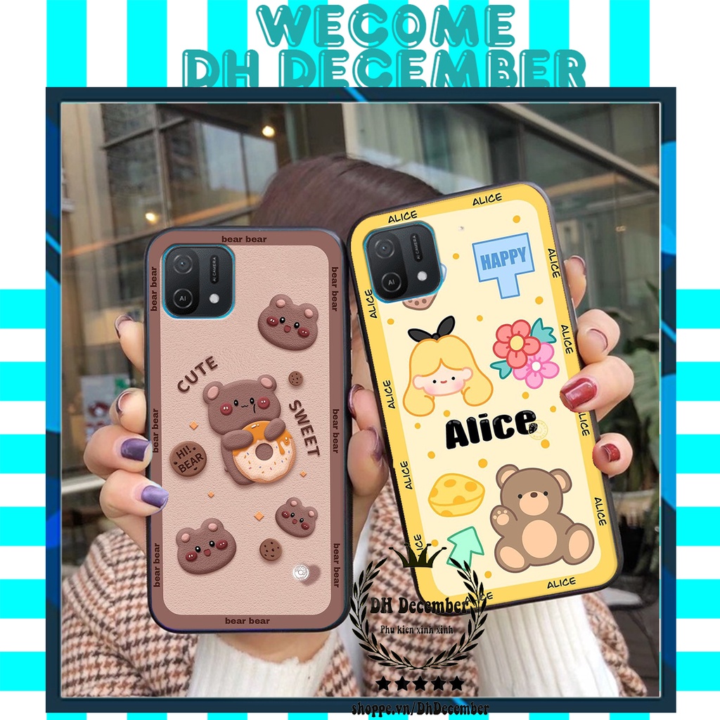 Ốp lưng Oppo A16K in hình 3D GẤU HỒNG-GẤU HỒNG -CỰC XINH-RẺ