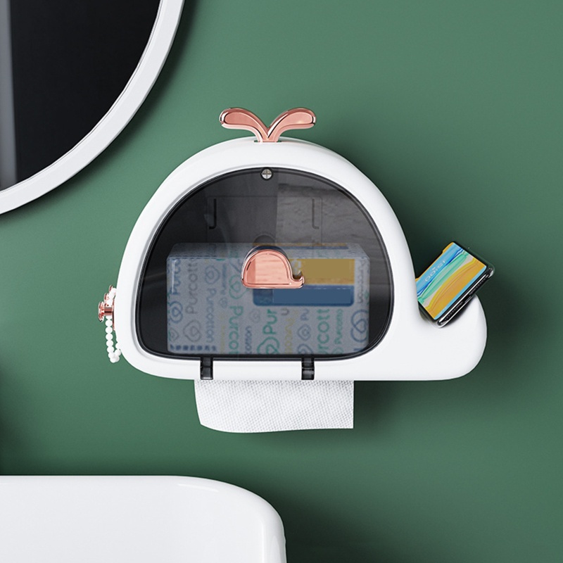 QQ Giá Đỡ Cuộn Giấy Vệ Sinh Đa Năng Xoay 360 Độ Tiện Lợi Dành Cho Nhà Tắm° Hộp Đựng Khăn Giấy Gắn Tường Chống Thấm Nước Tiện Dụng