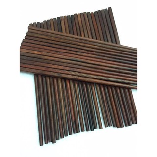 Đũa ăn gỗ trắc đỏ trơn đầu vuông