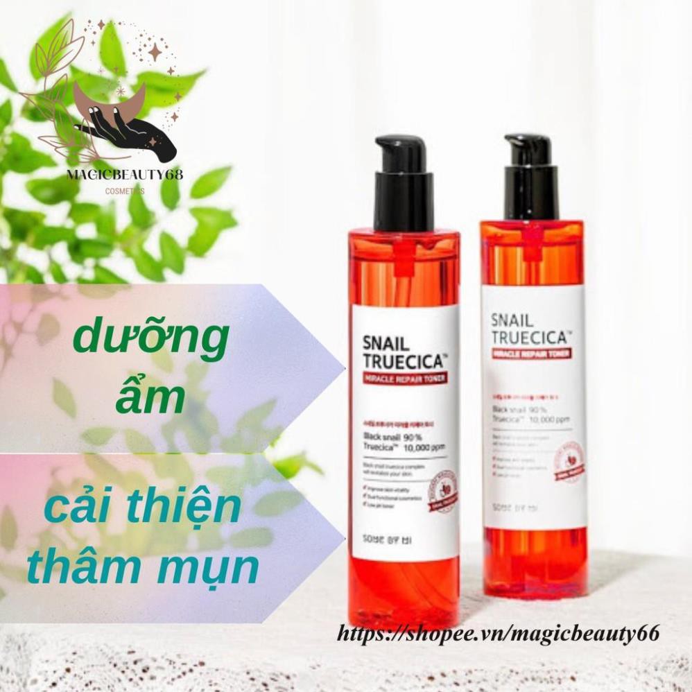 Nước Hoa Hồng Cân Bằng Da, Giúp Da Săn Chắc Chiết Xuất Ốc Sên Some By Mi Snail Truecica Miracle Repair Toner 135ml