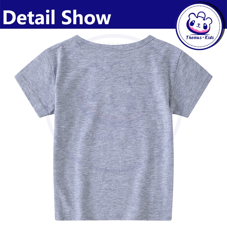 Áo Thun Tay Ngắn Cổ Tròn In Họa Tiết Hoạt Hình Dễ Thương Thời Trang Cho Bé 1-5 Tuổi