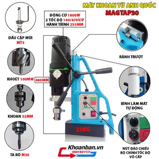 Máy khoan từ có ta rô giá rẻ Magtap30