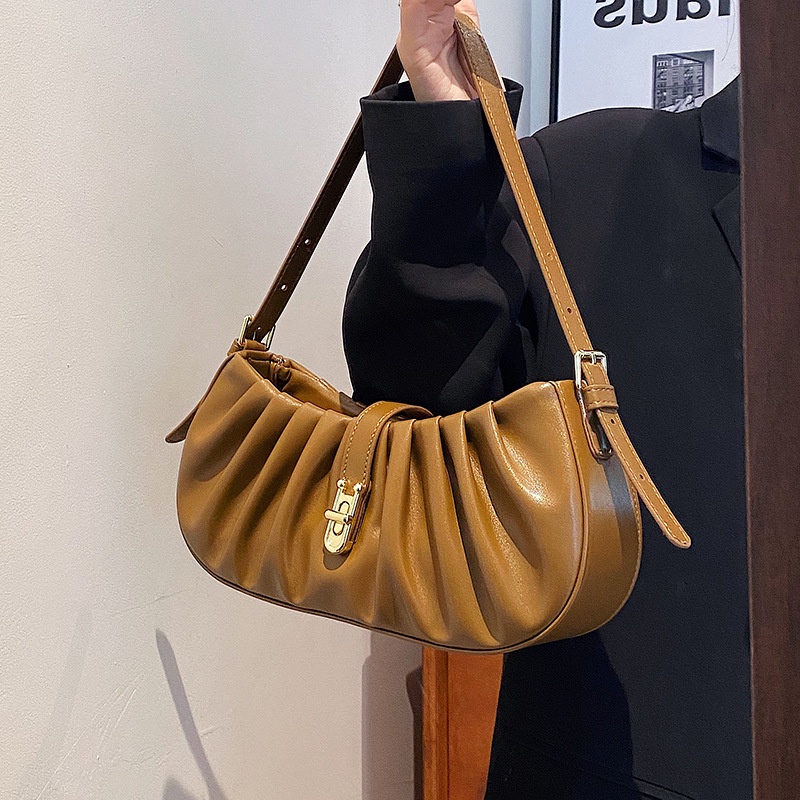 Túi Đeo Vai Màu Trơn Tùy Chỉnh Phong Cách Cổ Điển Thời Trang Cho Nữ