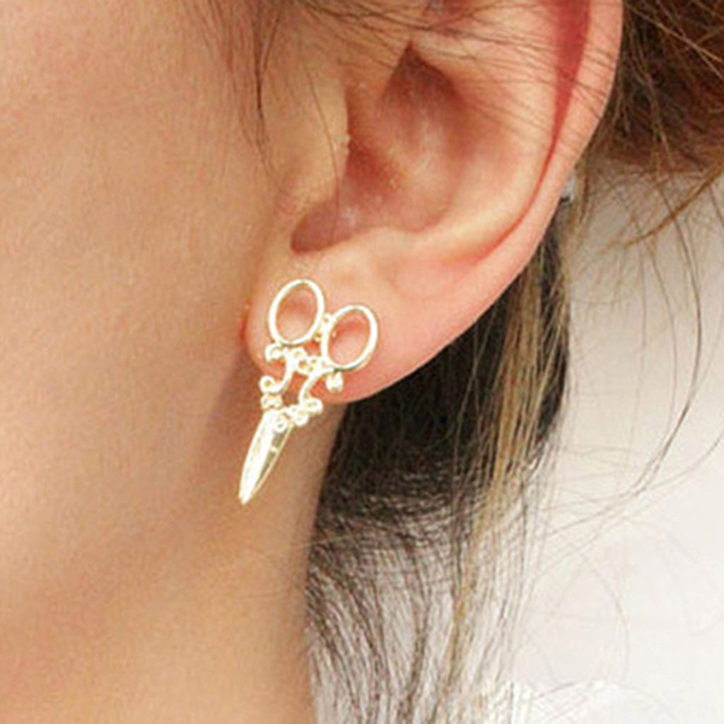 bigmoder Ear Jewelry All-match Not Easy to Fade Punk Style Creative Ear Studs for Gift
