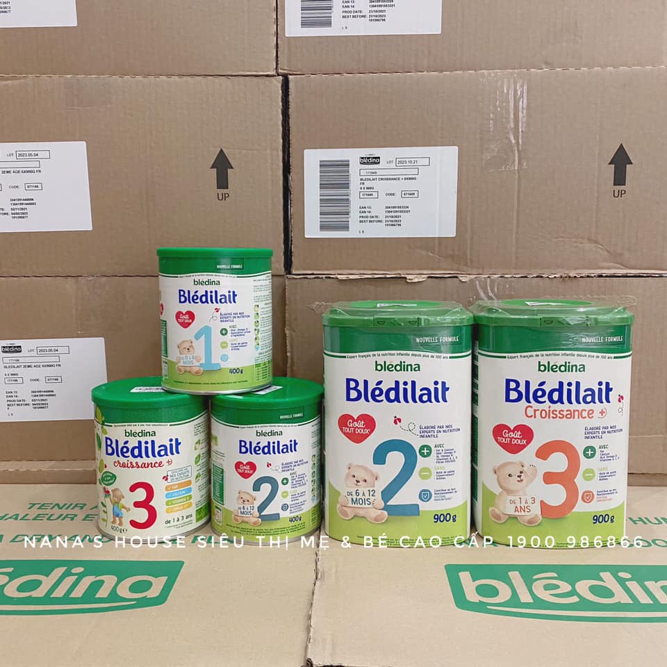 Sữa Bledilait Pháp – 400g& 900g đủ số 1-2-3 mẫu mới [Chuẩn Air]