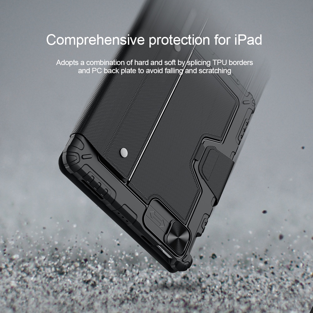 Bao Da Máy Tính Bảng NILLKIN Có Bàn Phím Bluetooth Và Ngăn Đựng Bút Cho iPad pro 11 2021 iPad pro 12 9 2021 9th Generation Giá Đỡ