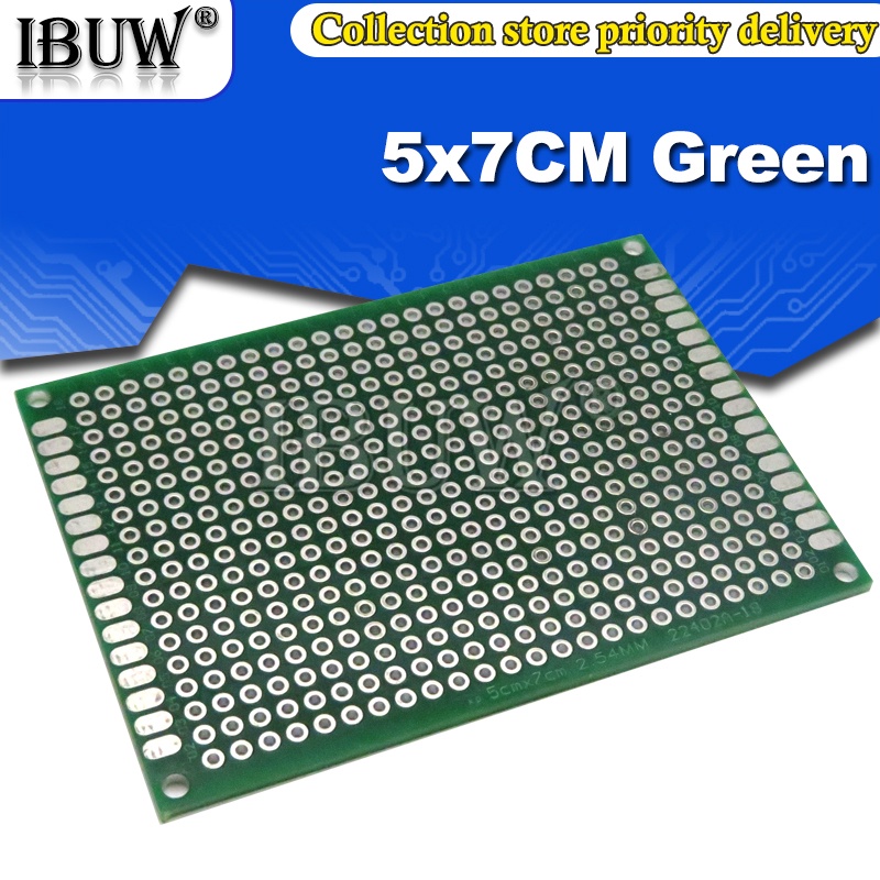 1 Bảng Mạch PCB 5x7cm 5*7Cm Hai Mặt Màu Trắng/Xanh Dương/Vàng/Đỏ/Xanh Lá diy