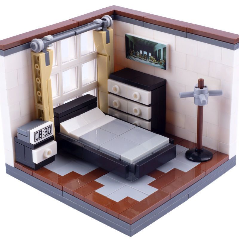 Moc City Life Scene Tương Thích Với Lego Minifigure Phụ Kiện Nhà Thờ Phòng Studio Bệnh Viện Đám Cưới