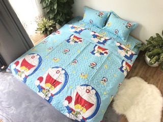 Bộ chăn ga gối poly chần bông