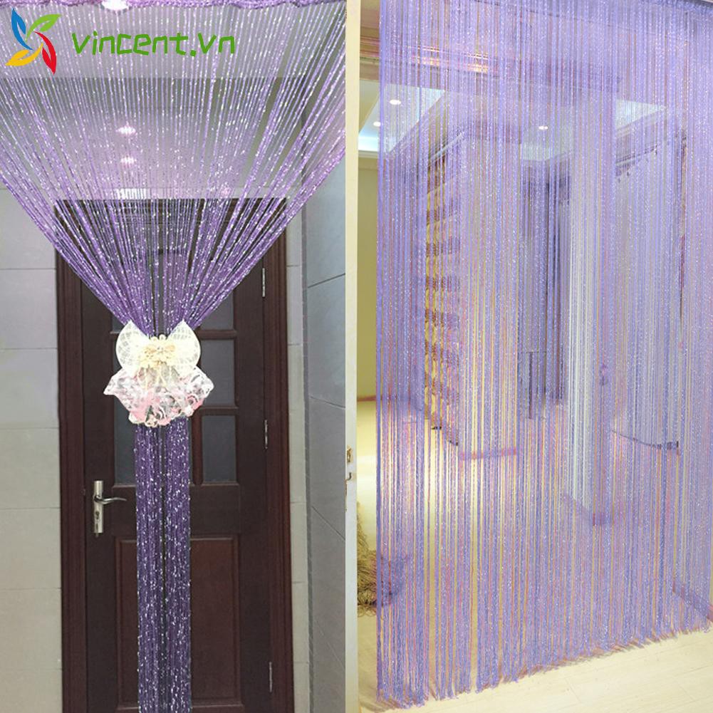 Rèm thời trang kiểu dây chuỗi hạt nhiều màu dùng trang trí cửa sổ độc đáo 1x2m 1PC