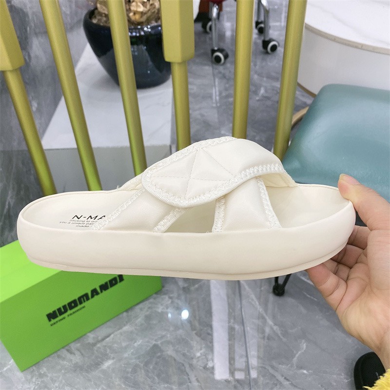 Dép Nữ Quai Ngang Chéo Bánh Mì Cao 3cm QC Cao Cấp TRINH LÊ SHOP GIÀY DÉP TL0282