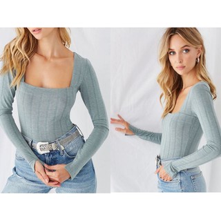 Bodysuit cổ vuông F21 auth xách tay