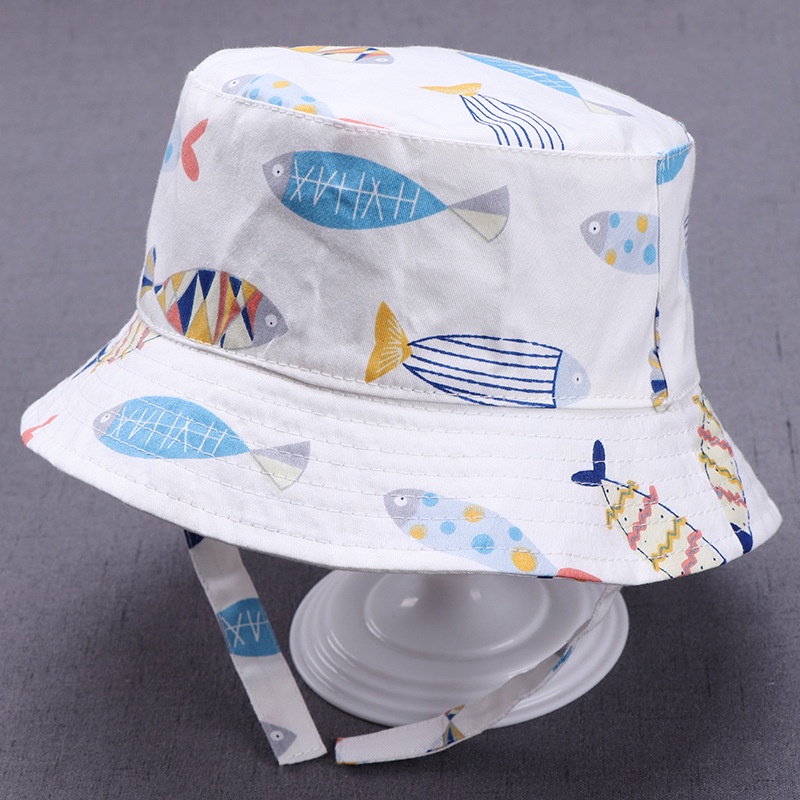 Nón rộng vành ngư dân hoạ tiết dễ thương bé trai, bé gái 0-4 tuổi PocoHome, mũ chống nắng COTTON mềm mát phong cách HOT