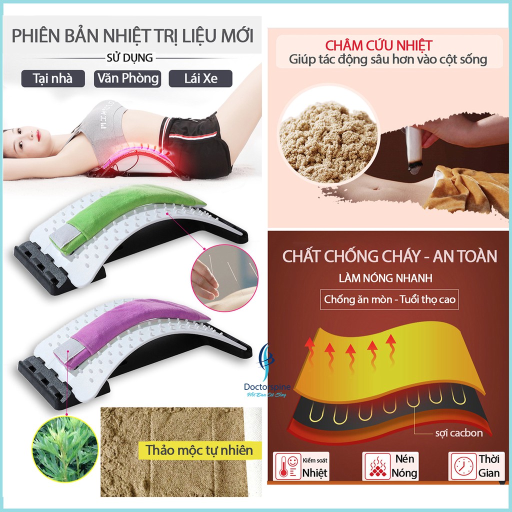 Khung nắn chỉnh cột sống chườm nóng - Thảo Dược trị liệu đau mỏi lưng nhanh hơn, cải thiện thoái hoá - thoát vị hiệu quả