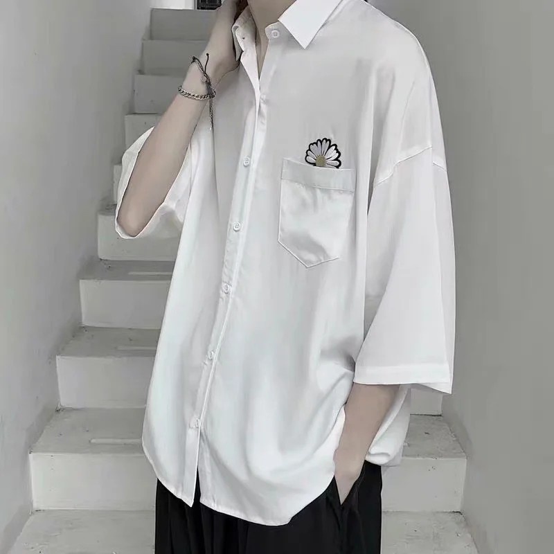 Áo Sơ Mi Dáng Rộng In Hoa Kt-0190 Thời Trang Nam