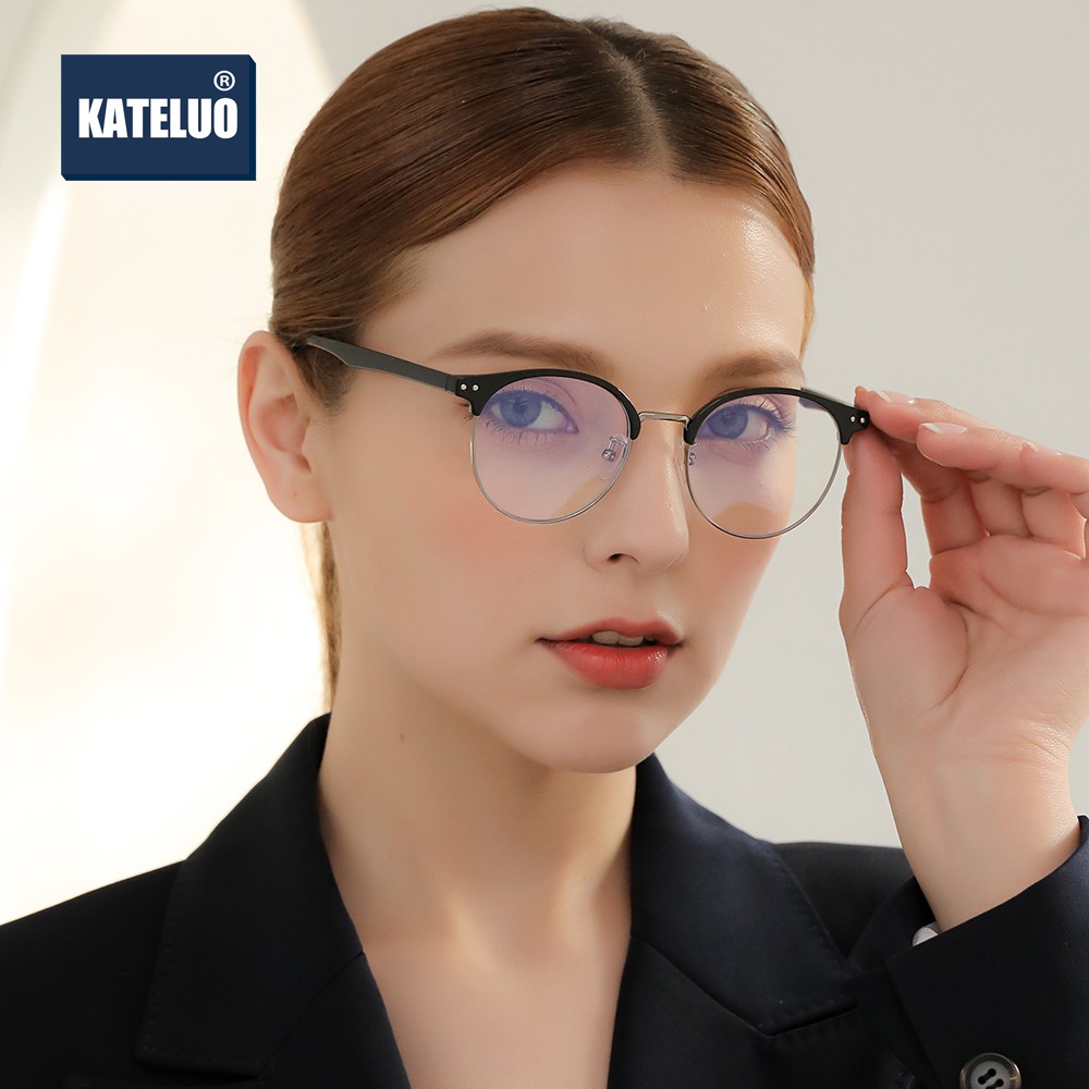 Kính đeo KATELUO 52009 nữ chống ánh sáng xanh máy tính giảm mỏi mắt phong cách thời trang cổ điển