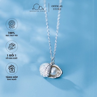Dây chuyền bạc moonsliver, vòng cổ bạc nữ hình vỏ sò ngọc